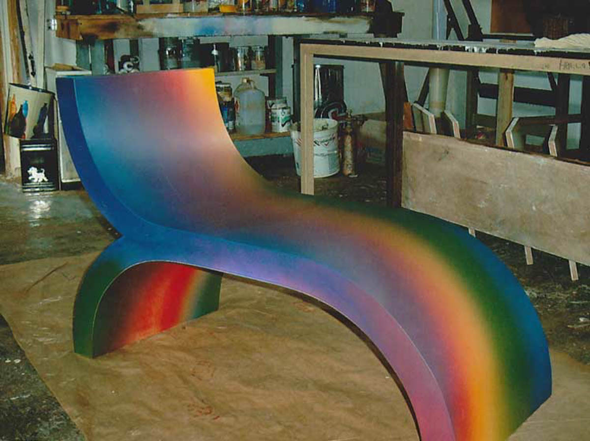 Regenboogbakje ten behoeve van fotoshoot